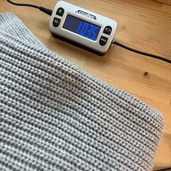 525 America Gray Ribbed Crewneck Women's Cozy Quiet Luxury Minimalist Sweater L - Picture 11 of 11